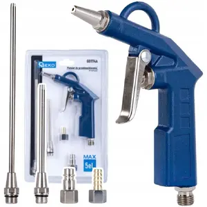 Air blow gun GEKO MAX with 5 nozzles set (25/50) — pneumatic cleaning tool