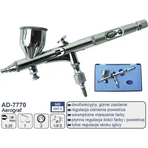 Аэрограф Adler ADLER AEROGRAF 0,25 мм AD-7770, однофункциональное сопло 0,25 мм