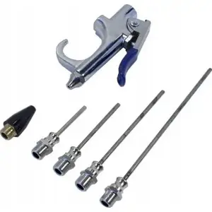 Air blow gun Rockforce RF-R8204-3 with 4 nozzles — pneumatic cleaning tool