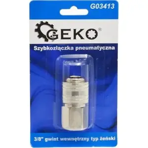 Pneumatic Female Quick Connector GEKO G03413, 3/8" Internal Thread, blister pack