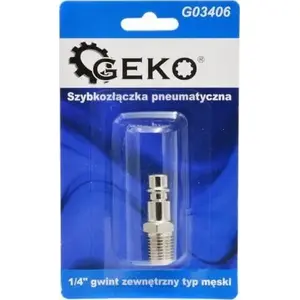 Pneumatic Quick Coupling Male 1/4" External Thread GEKO G03406 (blister)