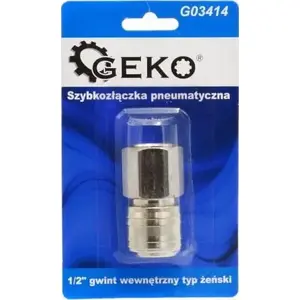Pneumatic Female Quick Connector GEKO G03414 — 1/2" Internal Thread (blister pack)