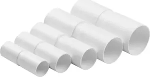 Rigid straight electrical conduit connector STASIŃSKI ZPL-25, white, for electrical installation (1 pc)