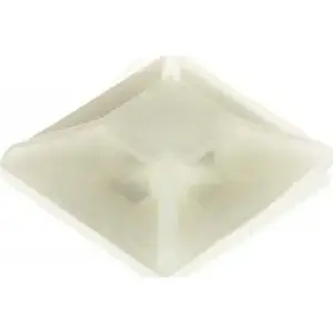 Cable tie mount clip No name PS-3-12x12/W — plastic bracket for 12×12 mm cable ties