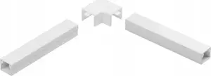 Electrical trunking accessory STASIŃSKI angled connector LK 35x18 white (1 pc)