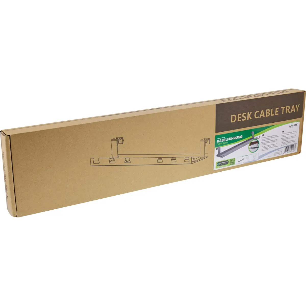 InLine under-table cable guide shelf 131×590×74 mm Photo 5