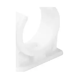 Mounting Clip for Electrical Conduit STASIŃSKI U-16, semi-open white, for 16 mm pipe (1 pc)