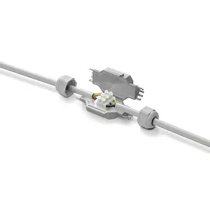Electrical junction box RAYTECH Steffen 55 00007, IPX8, 80×36×23 mm, grey