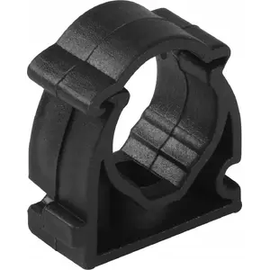 Pipe clip (closed) STASIŃSKI CUZE-18 — black, for electrical installation pipes