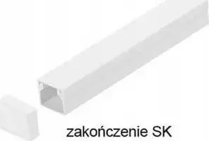 Заглушка для электрошины STASIŃSKI SK 20x14, белая, 1 шт.
