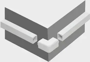 Corner for electrical trunking STASIŃSKI NZ 35x18 external corner, white (1 pcs)