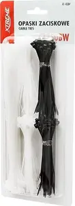 Cable ties BLOW 41-408# set black/white 2.5 mm - crimp clamps