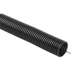 Elastīga gofrēta instalācijas caurule STASIŃSKI PVC UV 320N ar pilotu 16/12, 25 m