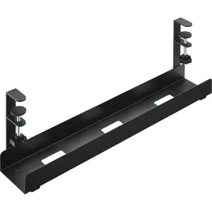 Направляющая для кабелей под стол, ze kommunikationstechnik 23190A, сталь, чёрная, 600×105×207 мм, с винтовыми зажимами