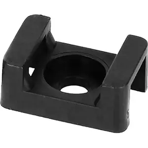 Kabeļu seguments ar skrūvējamu kronšteinu ORNO OR-AE-13236/100, 16×11 mm, montāžas caurums 36 mm, melns, 100 gab.