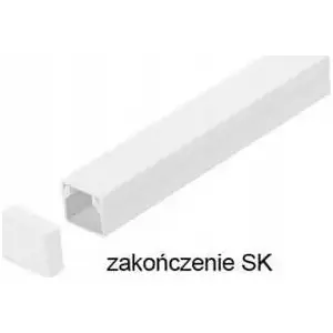 End cap for electrical trunking STASIŃSKI SK 14x14 white — single piece