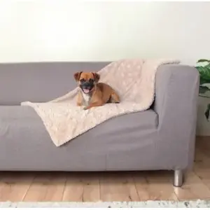 Pet blanket Trixie Koc 100 × 70 cm beige – pet bed cover, washable
