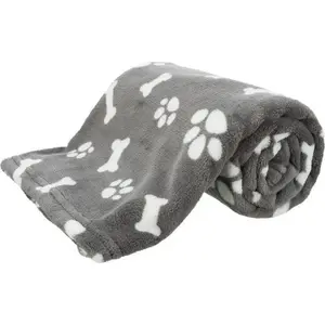 Blanket Trixie Kenny plush grey 75 × 50 cm for pets