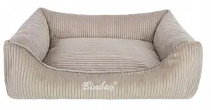 Dog Bed Bimbay Kanapa Sztruks + Sznur Nr.2 Szara 80x65 — pet bed, 80×65 cm