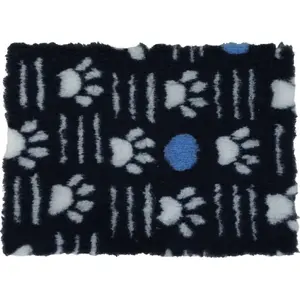 Изолирующая лежанка ZOLUX Dry Bed с рисунком лапы 50×70 см, тёмно‑синяя