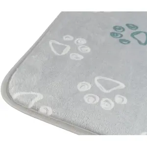 Pet mat No name Jimmy Soft light gray 70 x 50 cm for dog/cat