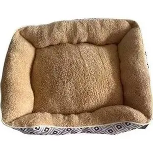 Лежак для животных Sourcing PET BED 65 MOTLEY HOPPY LPT3097M — диаметр 65 см, узорчатый чехол