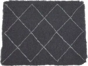 Insulating Pet Bed ZOLUX dry bed with Berber pattern 75×95 cm, graphite