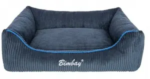 Mājas mīluļa gulta Bimbay Kanapa Sztruks + Sznur Nr.2 zils 80x65 cm