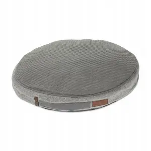 Dog bed Unizoo oval 60×60×10 cm gray with zipper