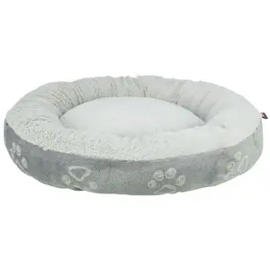 Pet bed Pets Collection Jimmy Soft round plush/flannel 70 cm light gray for dog/cat