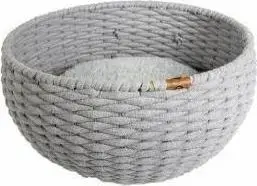 Лежак для собак Duvo+ LEGOWISKO PLECIONE Овальный серый 45×34×16 см
