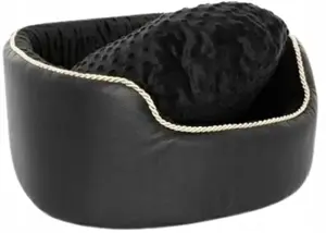 Pet Bed Bimbay Round Rope No.3 Black – circular cat and small dog bed