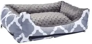 Pet sofa Bimbay KANAPA KROPKA MAROKO SZARE 1 65×50 — small pet bed, gray