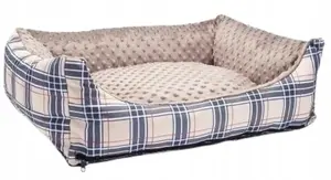 Pet sofa Bimbay KANAPA KROPKA KRATA BEŻ 2 80x65 — Bimbay pet furniture for small dogs and cats