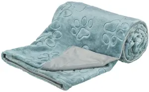 Blanket for dog and cat MONROE Barry, soft plush, blue-gray, 150 × 100 cm