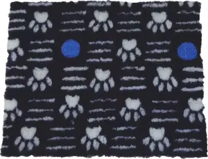 ZOLUX изолирующее лежанка Dry Bed с рисунком лапы 75×95 см, тёмно‑синяя