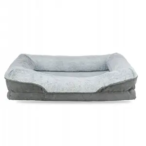 Pet bed Pets Collection Lino Vital for dog/cat, grey/light grey, 90 × 65 cm