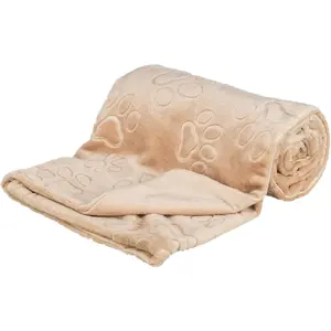 Pet blanket Pets Collection Barry for dog/cat, soft plush, beige, 150 x 100 cm