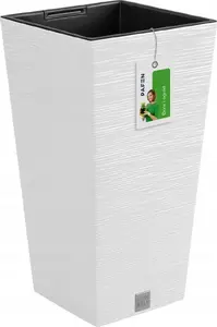 Flower pot Prosperplast Donica Furu DFSH350 — white plastic planter, model DFSH350