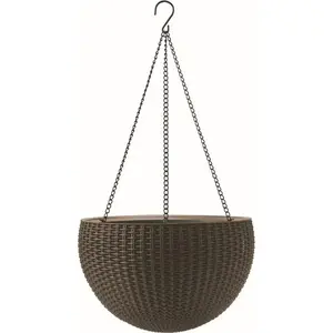 Подвесное кашпо Keter KETER Doniczka Hanging Sphere mokka 35 x 22 cm