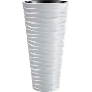 Flower pot Prosperplast Sand Slim DPSA400 white with inner insert