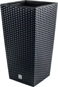 Flower pot Prosperplast Rato Square DRTS300 with insert, anthracite