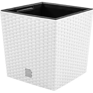 Flower pot Prosperplast model DRTS325L-S449, RATO LOW 325 mm, white