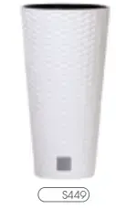 Flower pot Prosperplast RATO TUBUS 250 mm white (DRTUS250-S449)