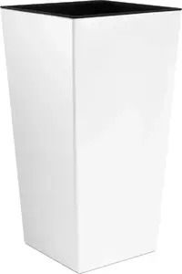Flower pot Prosperplast Urbi Square DURS325 with inner insert, white