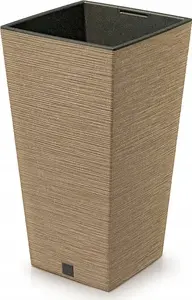 Flower pot Prosperplast Furu Square Eco Wood Naturo FSC Mix – square outdoor/indoor planter