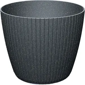 Flower pot Prosperplast Lamia Round Eco Wood 12.8 L – anthracite