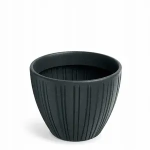 Flower pot Prosperplast Fero Round Midl TFRO40M-106GR — concrete finish, medium size