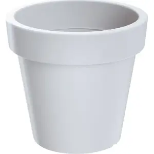 Flower pot Prosperplast Lofly DLOF135, white, plastic, rim diameter 13.5 cm