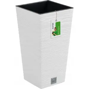 Flower Pot Prosperplast Donica Furu DFSH200 white — indoor/outdoor plastic planter